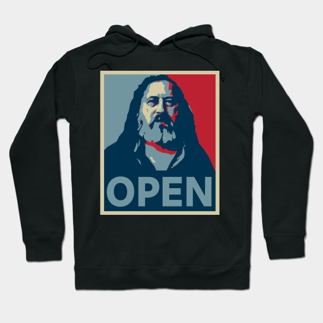 Richard Stallman - Open (Obama Poster Style) Hoodie by SolarCross